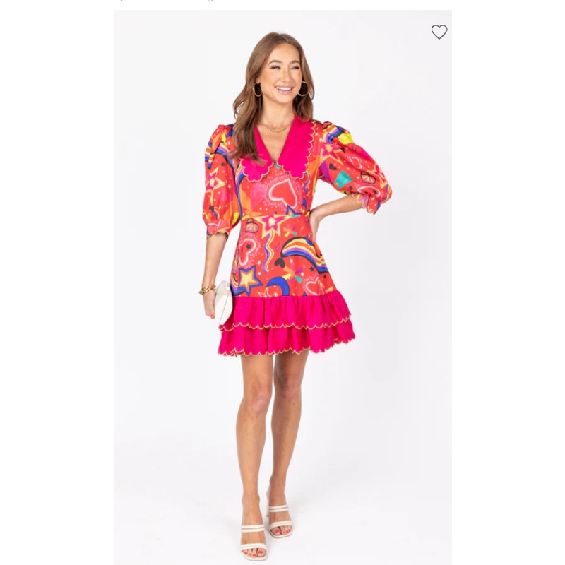 Colorful Abstract Midi Dress